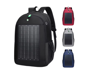 Mochila con panel solar 10W