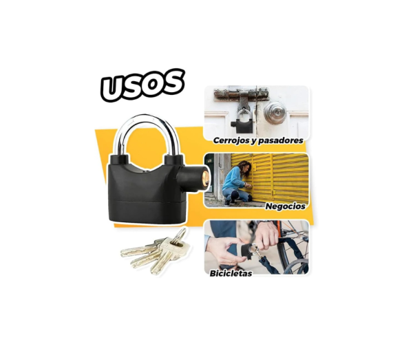 CANDADO CON ALARMA INTEGRADO