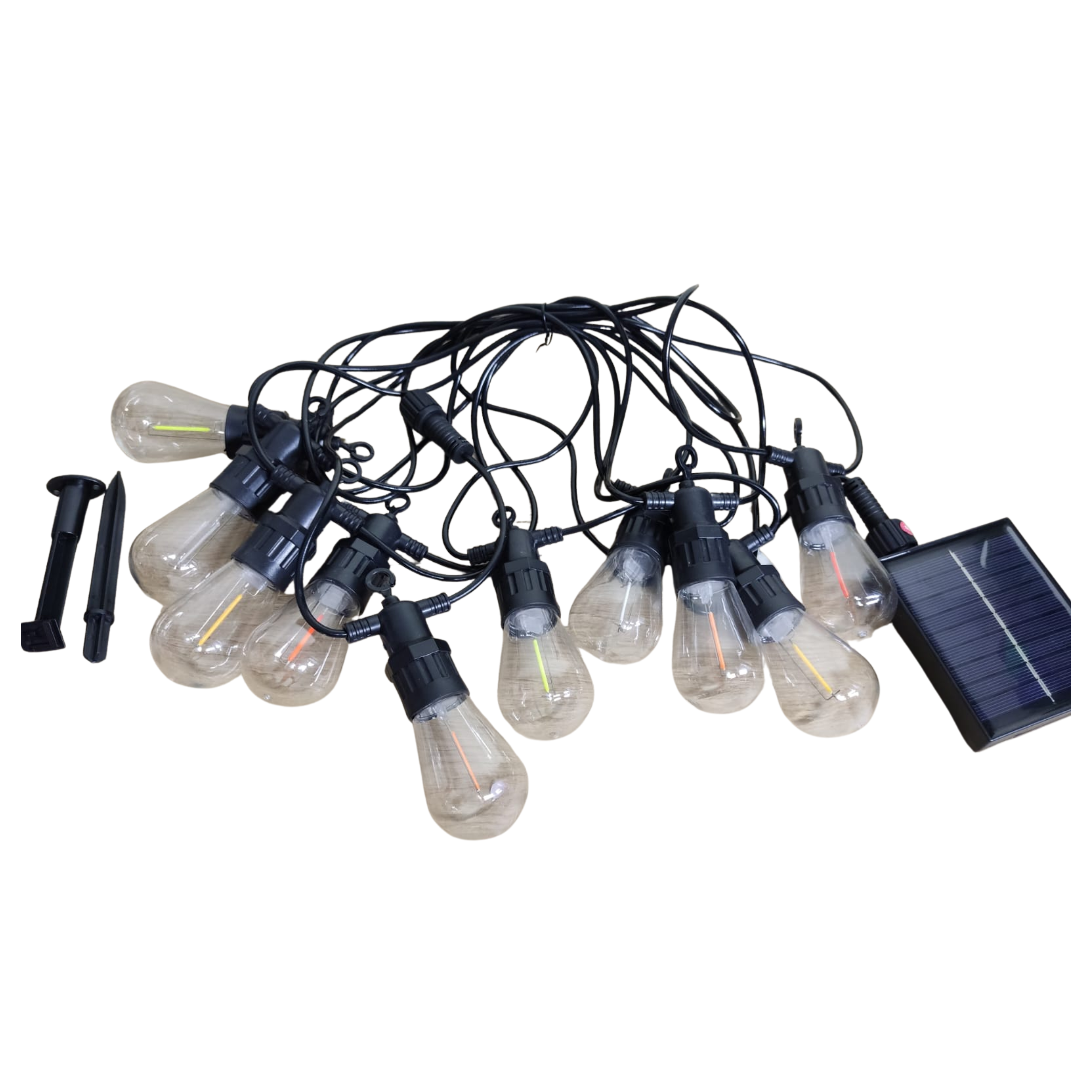 Luces tipo guirnalda 100% solares