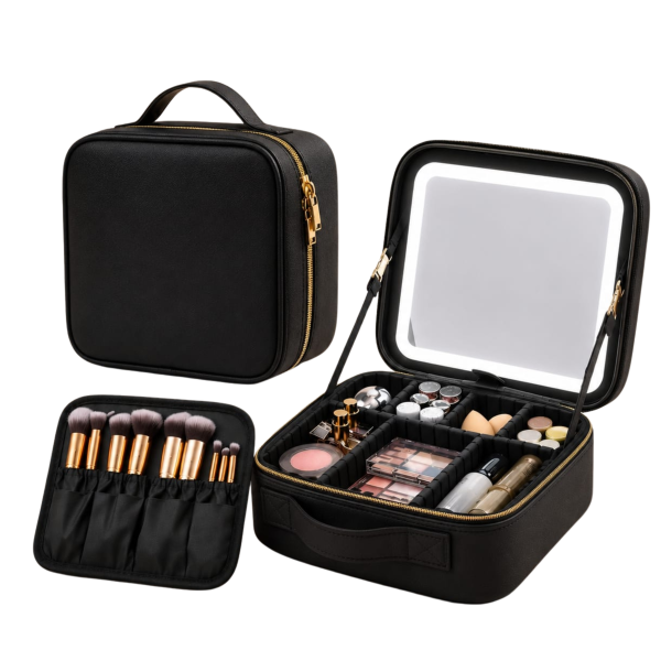 COSMETIQUERA CON ESPEJO LED